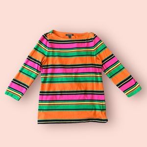 Ralph Lauren three quarter striped tee.